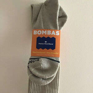 BOMBAS Midweight Merino Wool Blend Calf Socks Sz Women 11-13 / Men 9.5-13